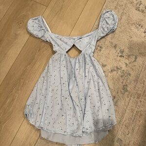 Hello Molly Sky Blue Floral Blouse